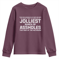 Funny Christmas Youth Sweatshirt Jolliest Bunch of A-Holes Xmas Vacation - Wonder Print Shop