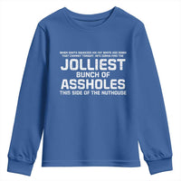 Funny Christmas Youth Sweatshirt Jolliest Bunch of A-Holes Xmas Vacation - Wonder Print Shop