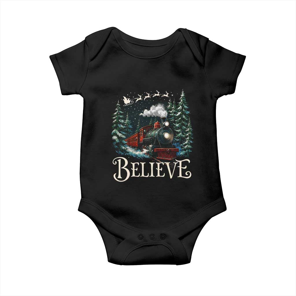 Polar Express Baby Onesie Christmas Believe - Wonder Print Shop