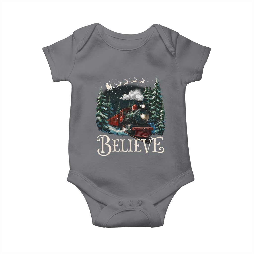 Polar Express Baby Onesie Christmas Believe - Wonder Print Shop