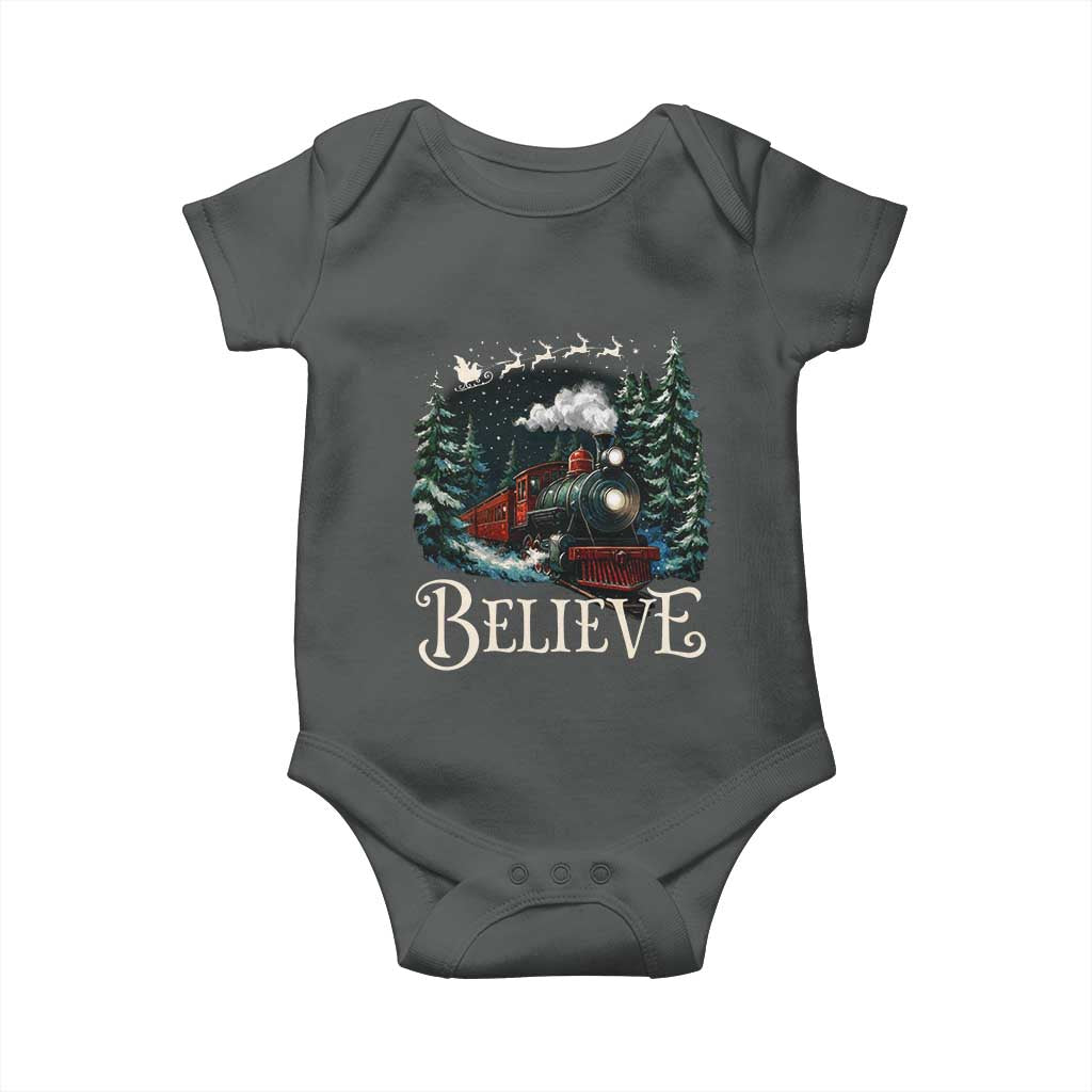 Polar Express Baby Onesie Christmas Believe - Wonder Print Shop