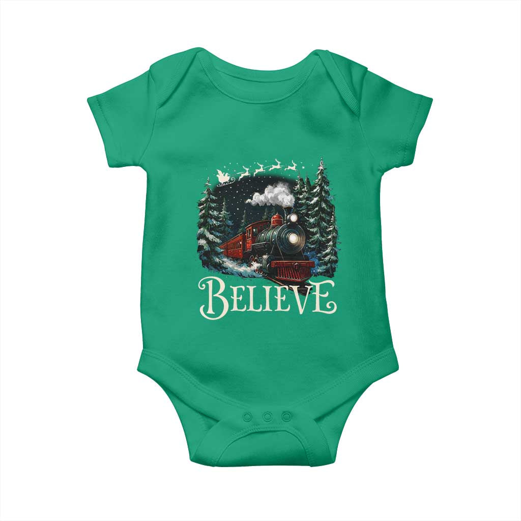 Polar Express Baby Onesie Christmas Believe - Wonder Print Shop