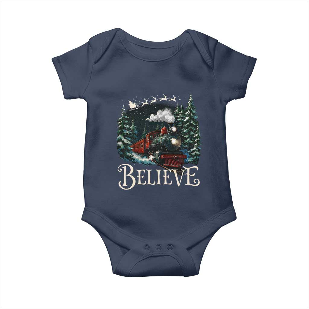 Polar Express Baby Onesie Christmas Believe - Wonder Print Shop