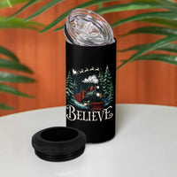 Polar Express 4 in 1 Can Cooler Tumbler Christmas Believe - Wonder Print Shop