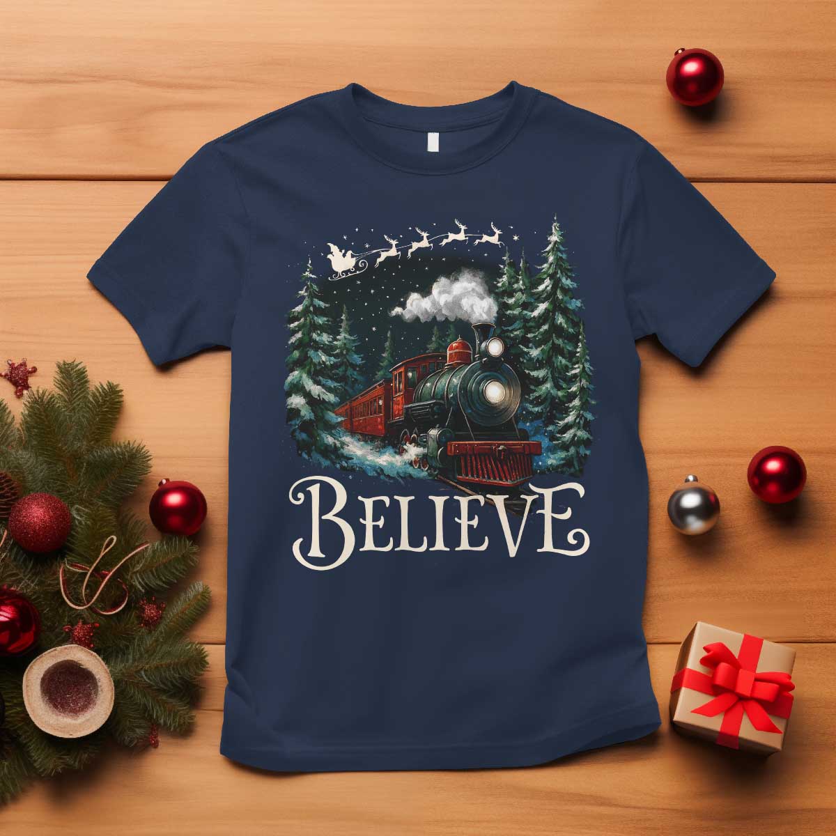Polar Express T Shirt Christmas Believe - Wonder Print Shop