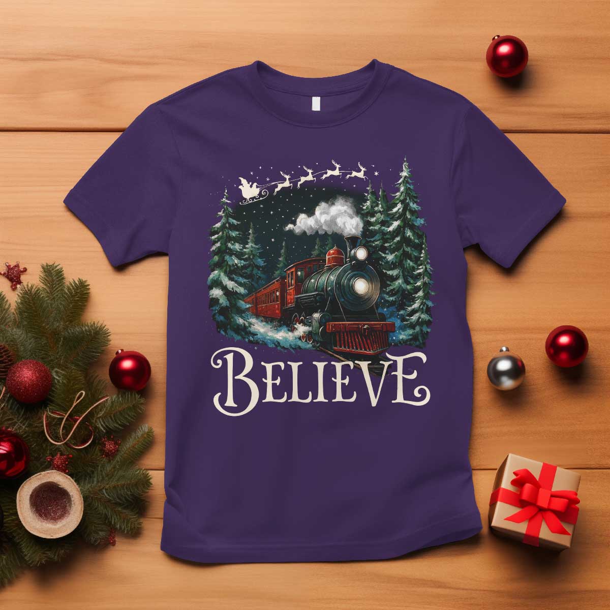Polar Express T Shirt Christmas Believe - Wonder Print Shop