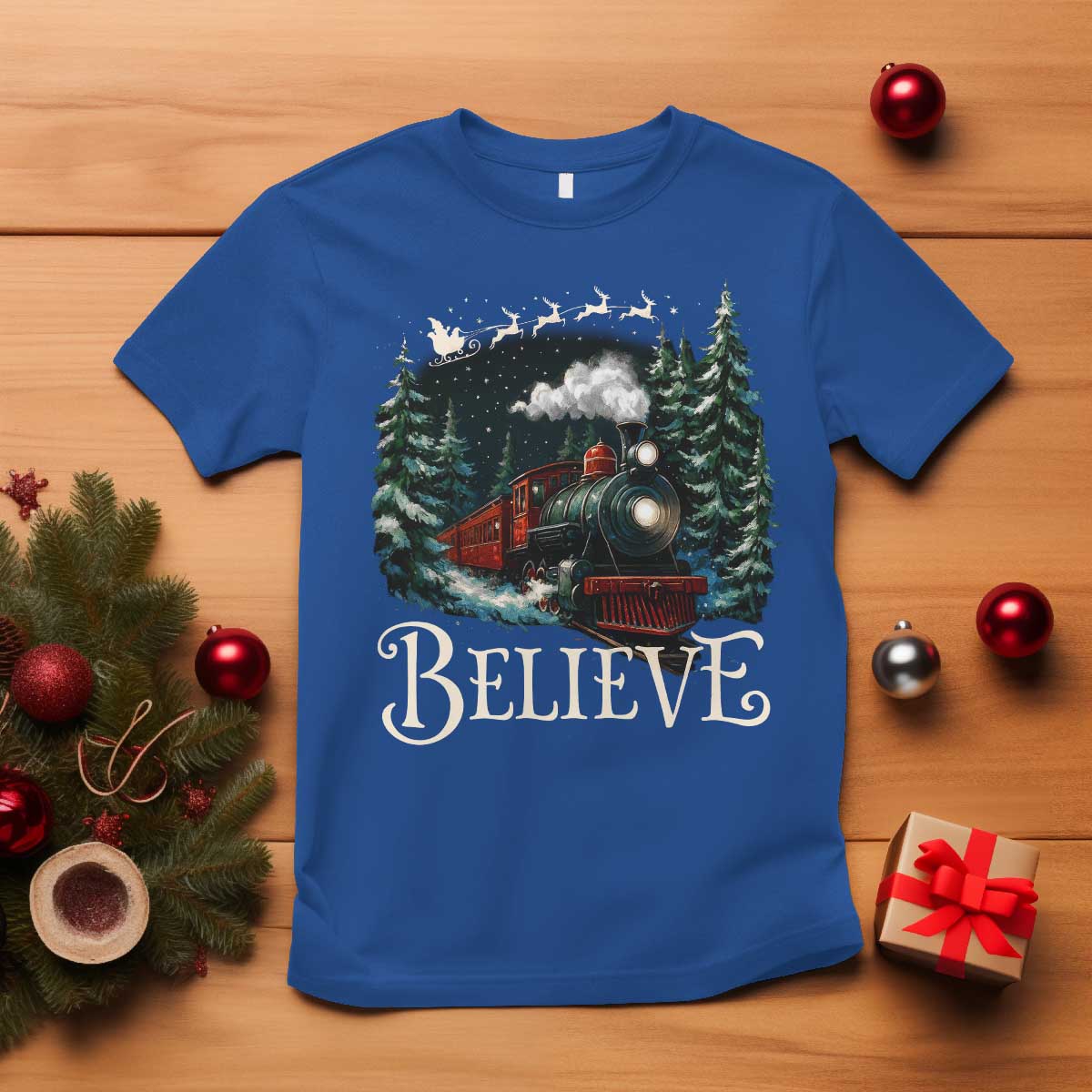 Polar Express T Shirt Christmas Believe - Wonder Print Shop