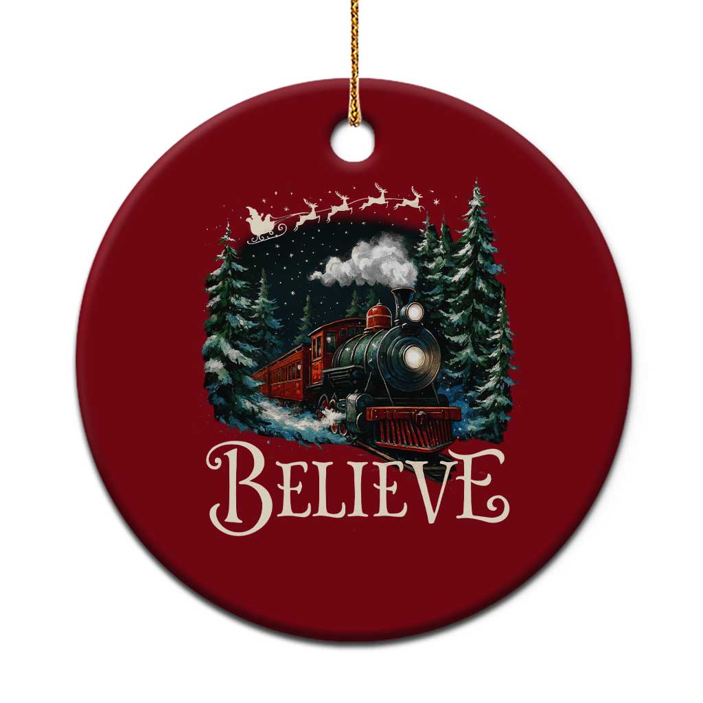 Polar Express Ceramic Ornament Xmas Believe - Wonder Print Shop