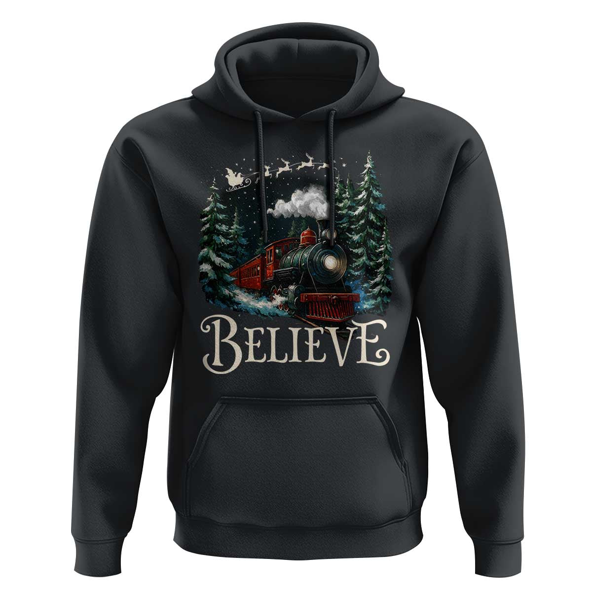 Polar Express Hoodie Christmas Believe - Wonder Print Shop