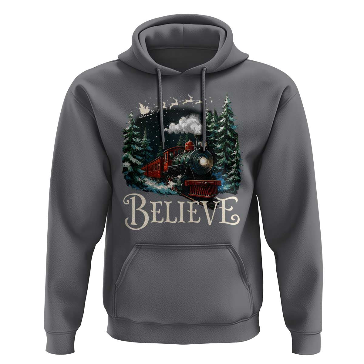 Polar Express Hoodie Christmas Believe - Wonder Print Shop
