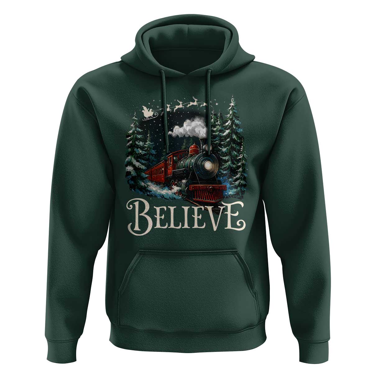 Polar Express Hoodie Christmas Believe - Wonder Print Shop