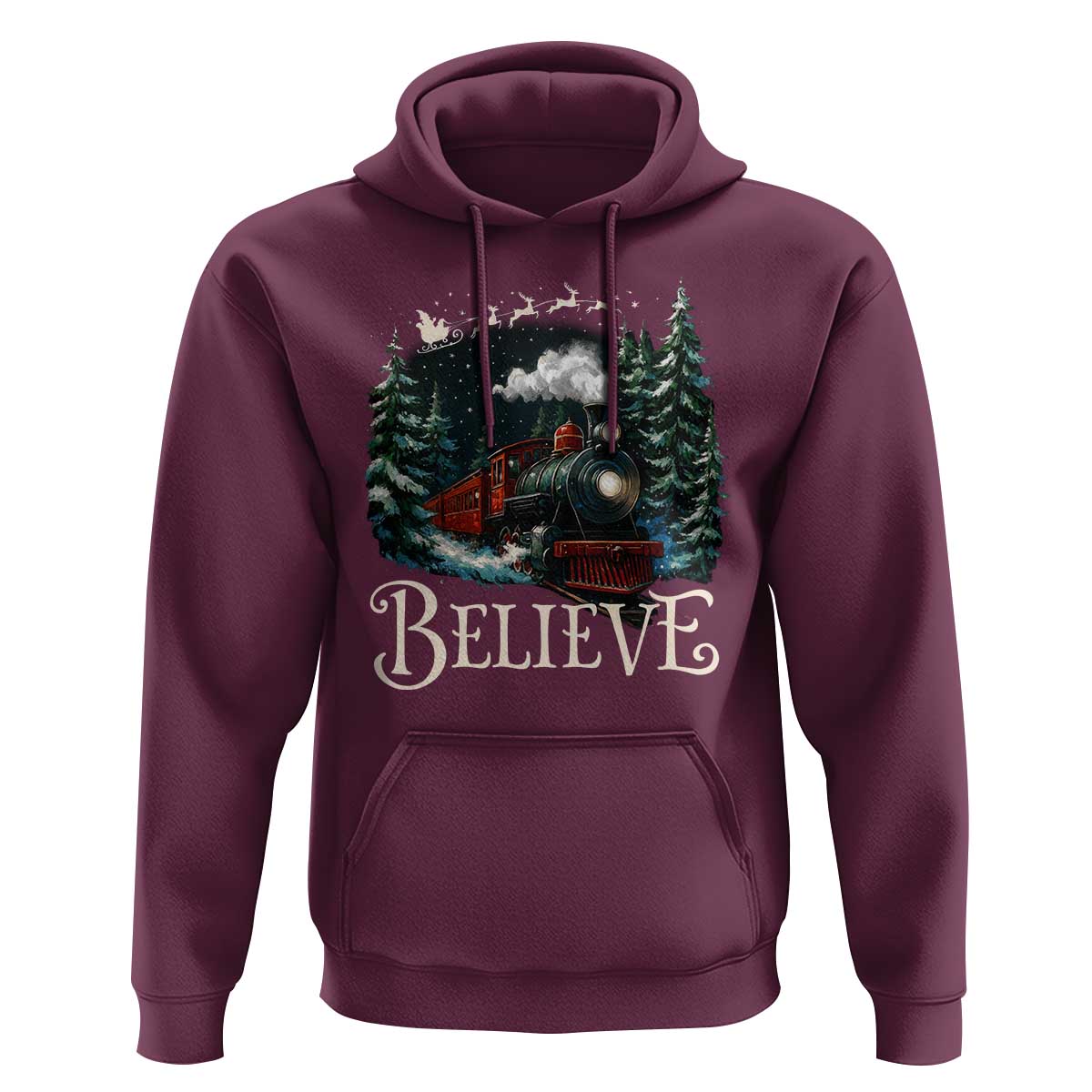 Polar Express Hoodie Christmas Believe - Wonder Print Shop