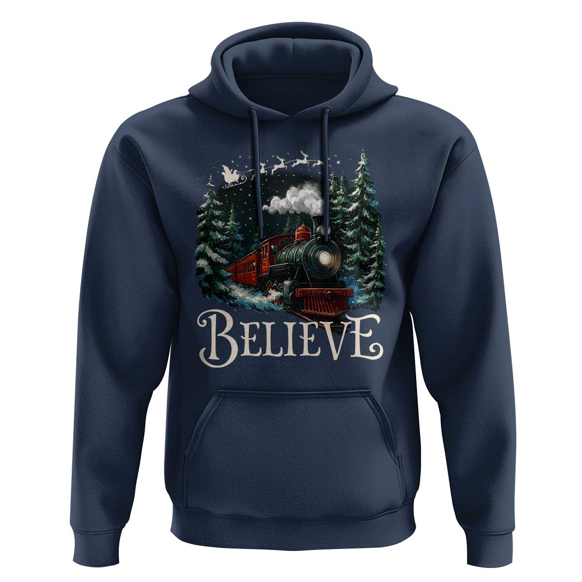 Polar Express Hoodie Christmas Believe - Wonder Print Shop