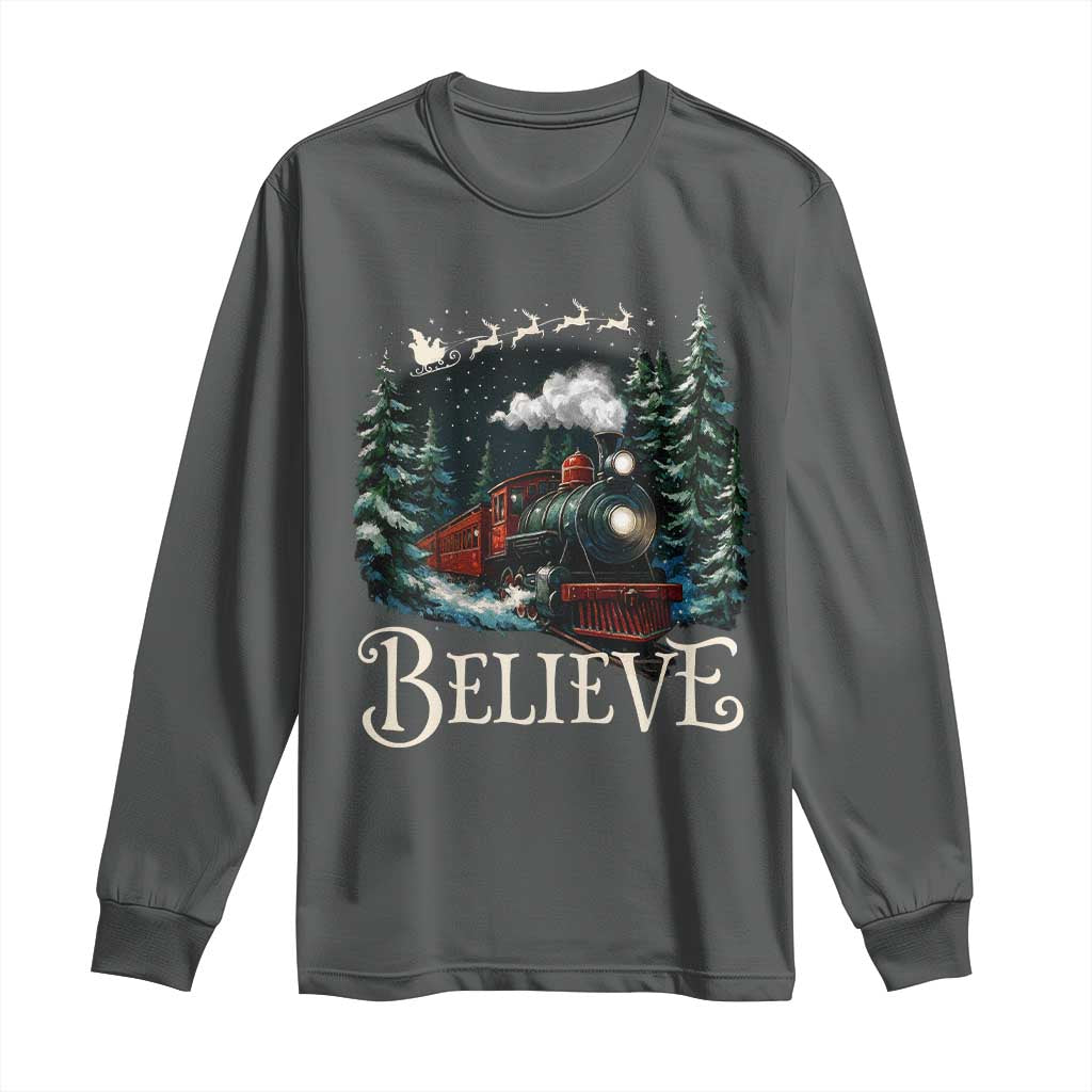 Polar Express Long Sleeve Shirt Christmas Believe - Wonder Print Shop