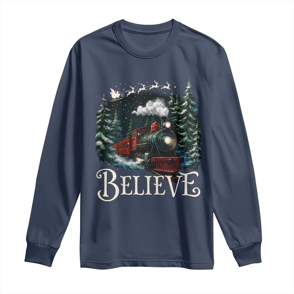 Polar Express Long Sleeve Shirt Christmas Believe - Wonder Print Shop