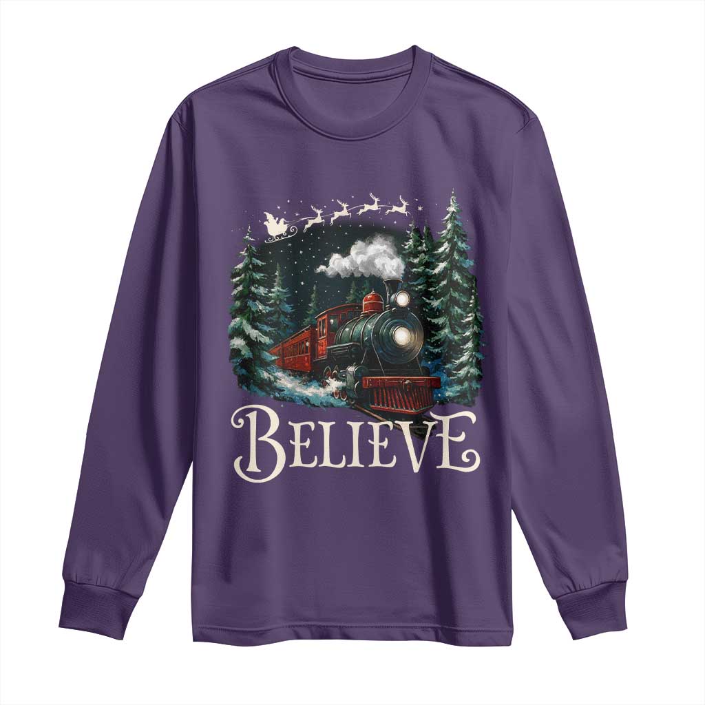 Polar Express Long Sleeve Shirt Christmas Believe - Wonder Print Shop