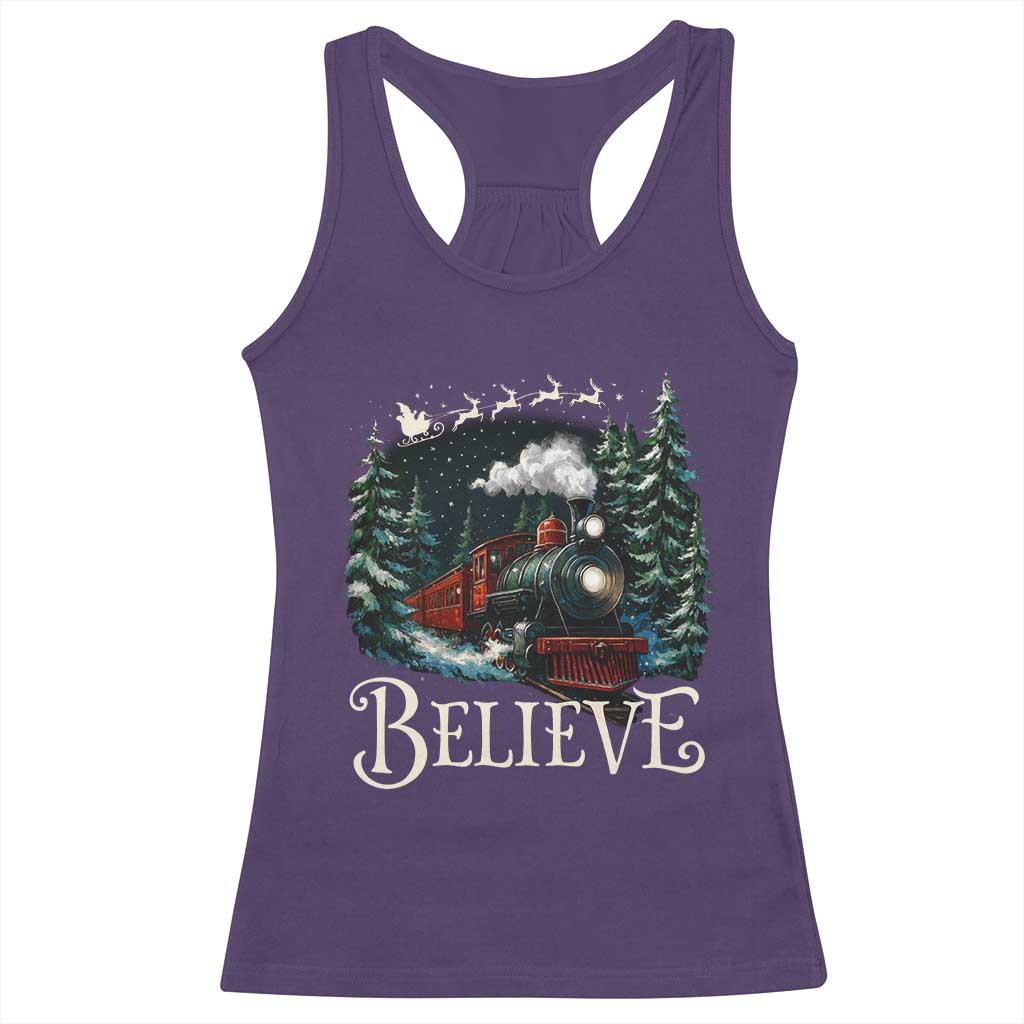 Polar Express Racerback Tank Top Christmas Believe - Wonder Print Shop