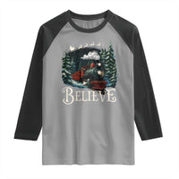 Polar Express Raglan Shirt Christmas Believe - Wonder Print Shop