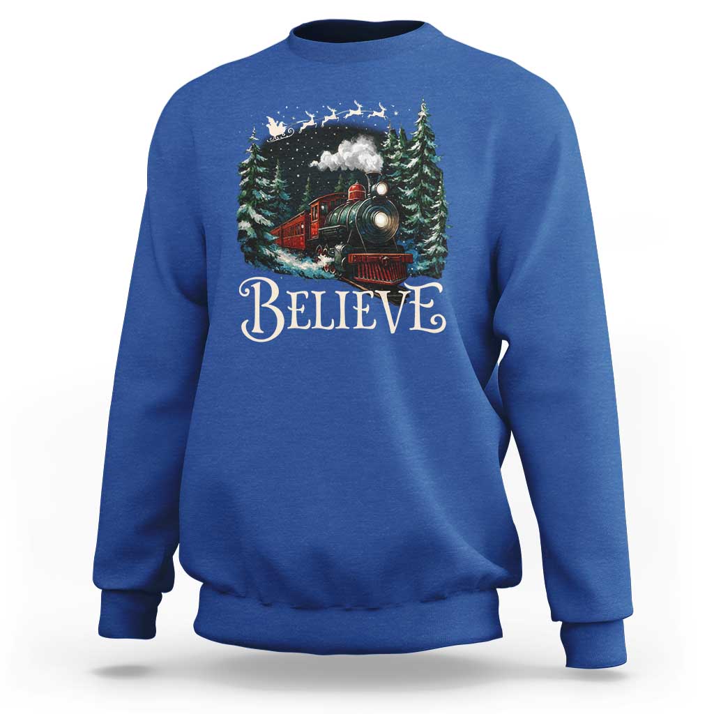 Polar Express Sweatshirt Christmas Believe - Wonder Print Shop