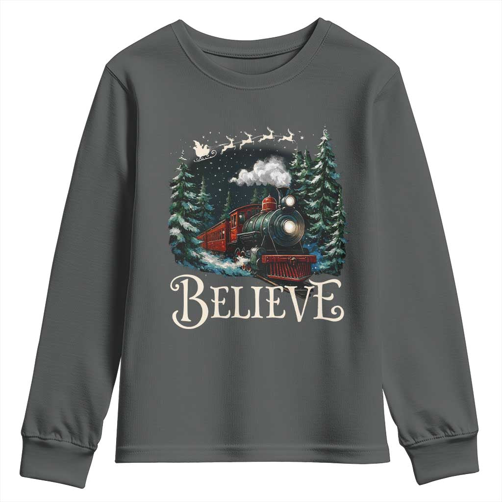 Polar Express Youth Sweatshirt Christmas Believe - Wonder Print Shop