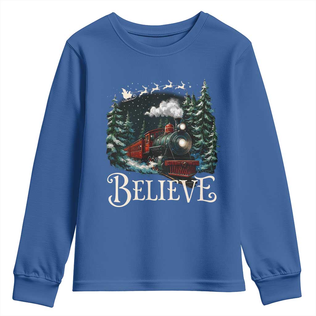 Polar Express Youth Sweatshirt Christmas Believe - Wonder Print Shop