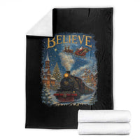 Polar Express Throw Blanket Retro Vintage Christmas Believe - Wonder Print Shop