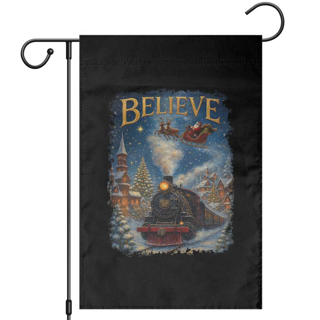 Polar Express Garden Flag Retro Vintage Christmas Believe - Wonder Print Shop