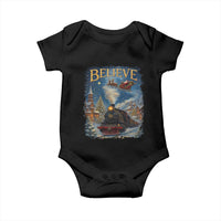 Polar Express Baby Onesie Retro Vintage Christmas Believe - Wonder Print Shop