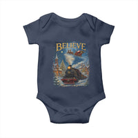 Polar Express Baby Onesie Retro Vintage Christmas Believe - Wonder Print Shop
