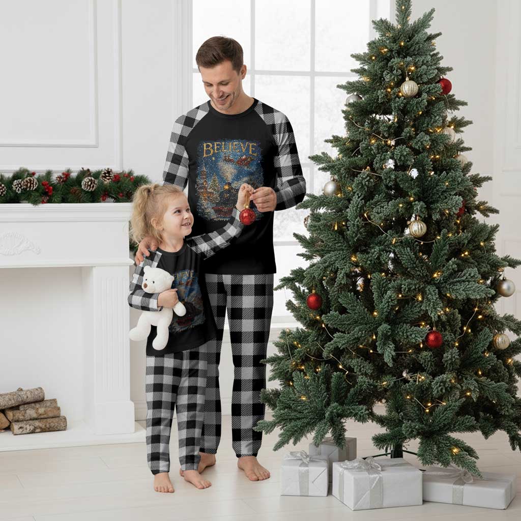 Polar Express Plaid Pajama Set Retro Vintage Xmas Believe - Wonder Print Shop