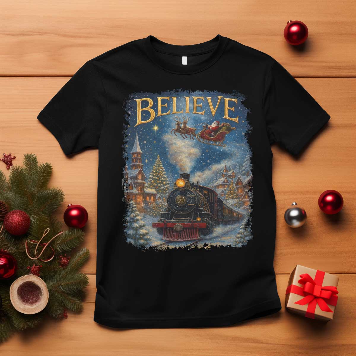 Polar Express T Shirt Retro Vintage Christmas Believe - Wonder Print Shop