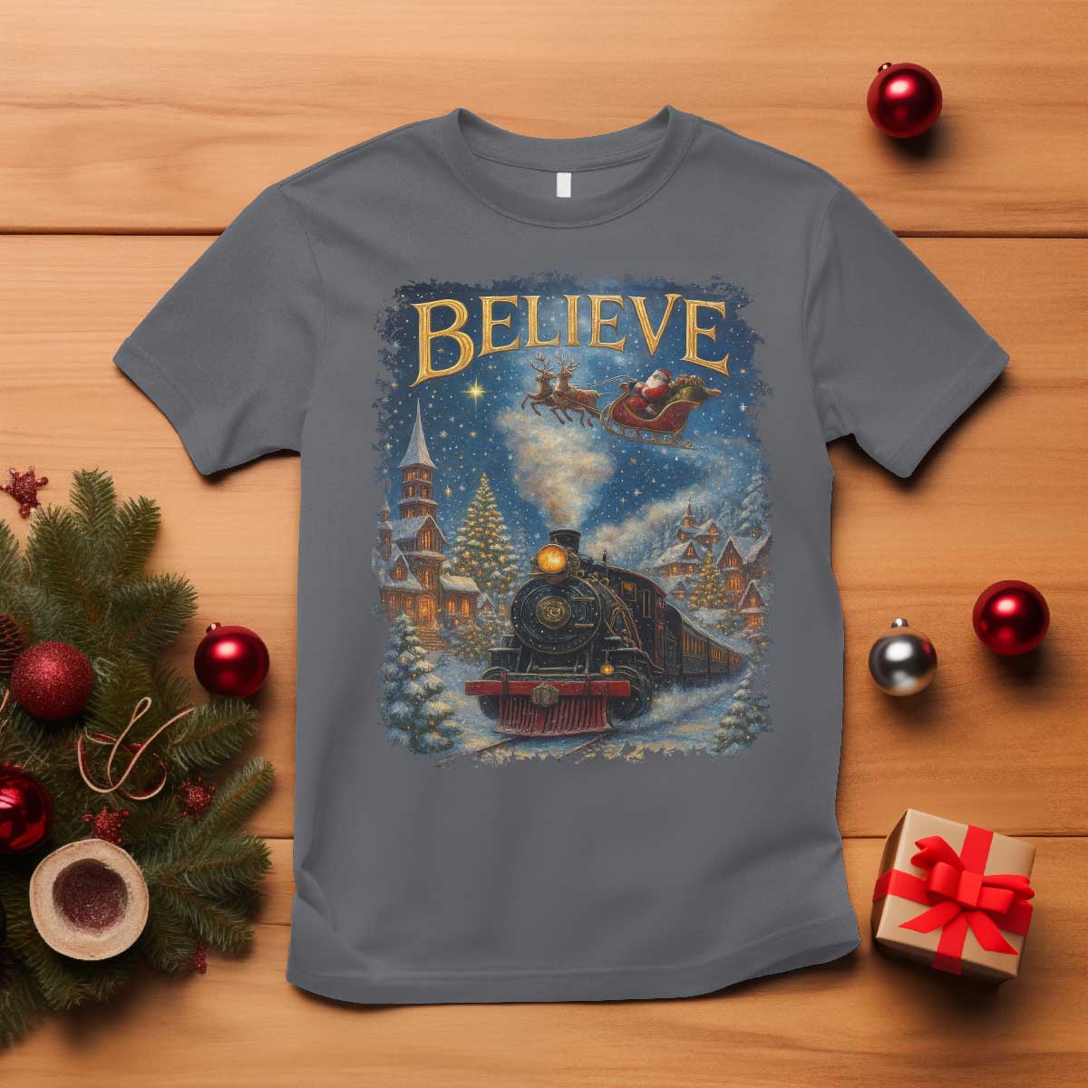 Polar Express T Shirt Retro Vintage Christmas Believe - Wonder Print Shop