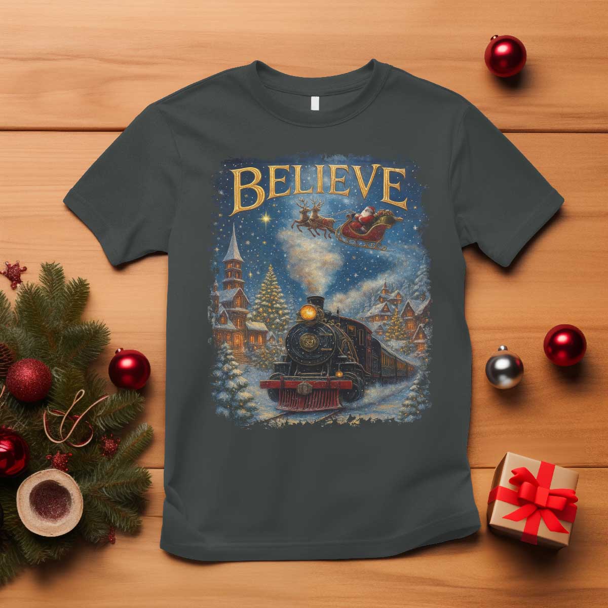 Polar Express T Shirt Retro Vintage Christmas Believe - Wonder Print Shop