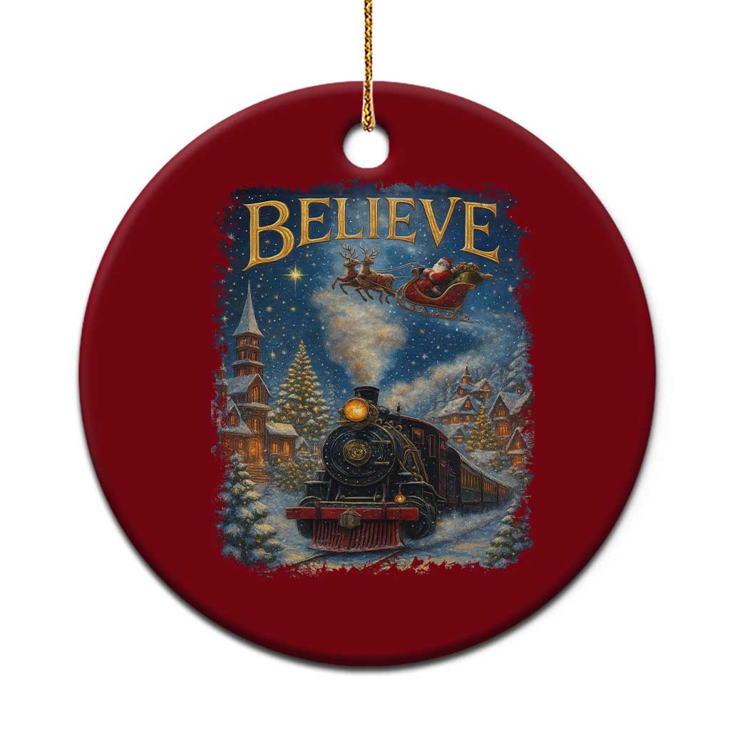 Polar Express Ceramic Ornament Retro Vintage Xmas Believe - Wonder Print Shop
