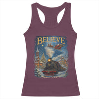 Polar Express Racerback Tank Top Retro Vintage Christmas Believe - Wonder Print Shop