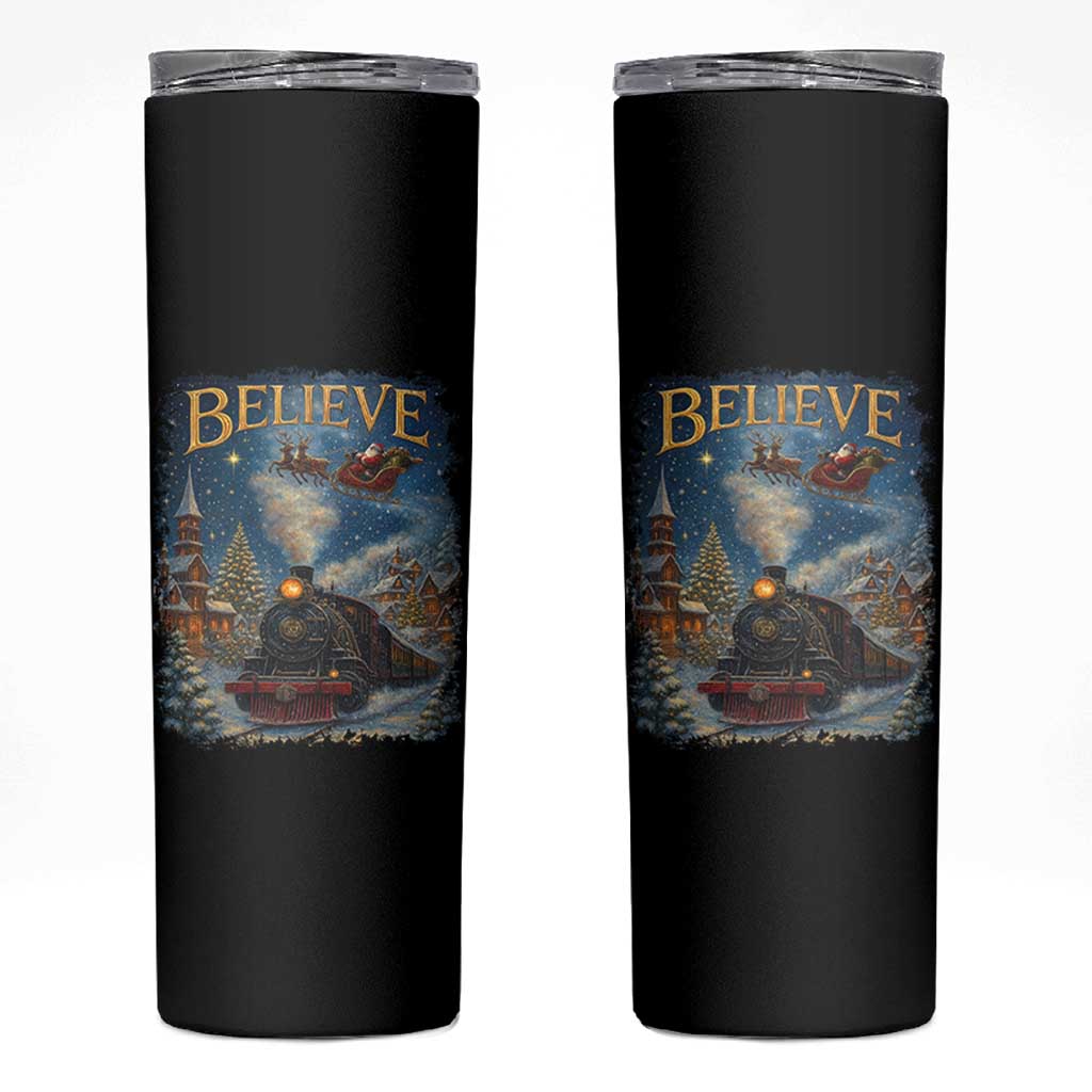 Polar Express Skinny Tumbler Retro Vintage Christmas Believe - Wonder Print Shop