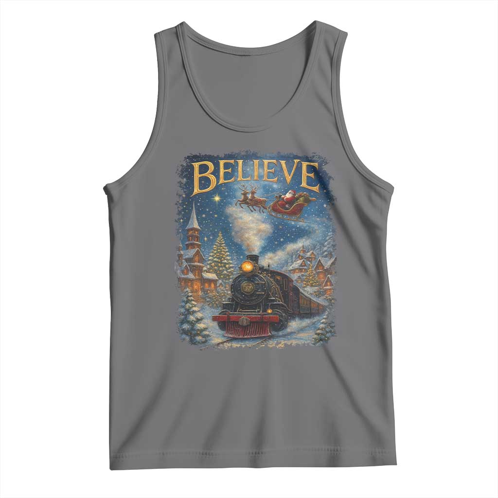 Polar Express Tank Top Retro Vintage Christmas Believe - Wonder Print Shop