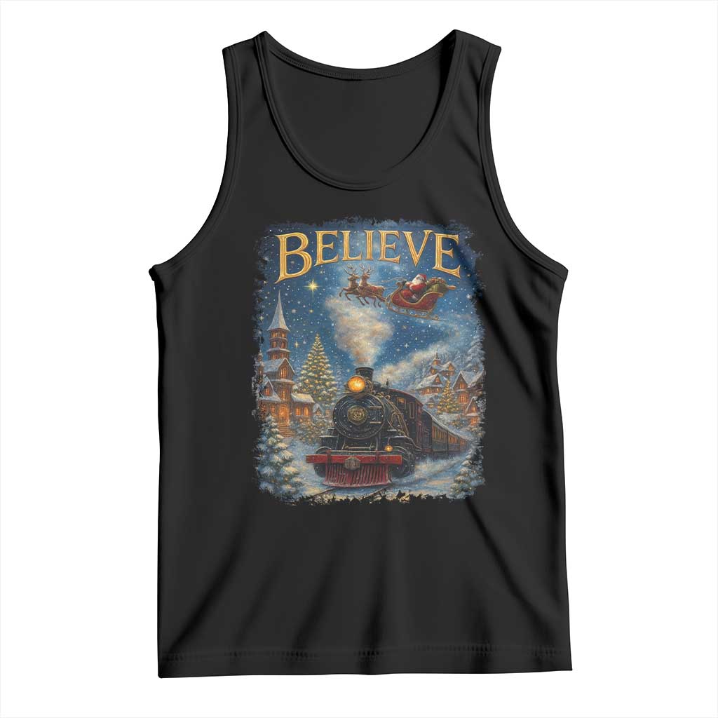 Polar Express Tank Top Retro Vintage Christmas Believe - Wonder Print Shop