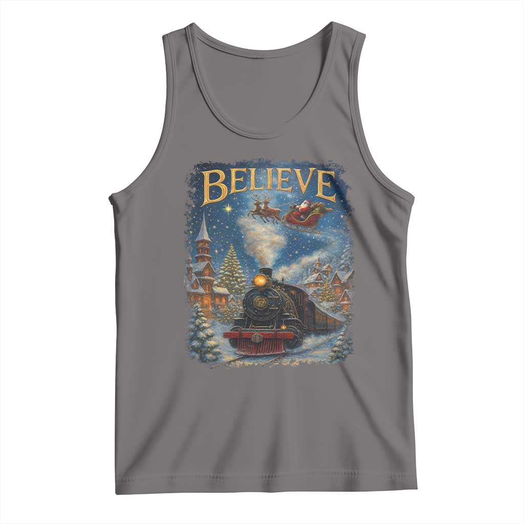 Polar Express Tank Top Retro Vintage Christmas Believe - Wonder Print Shop