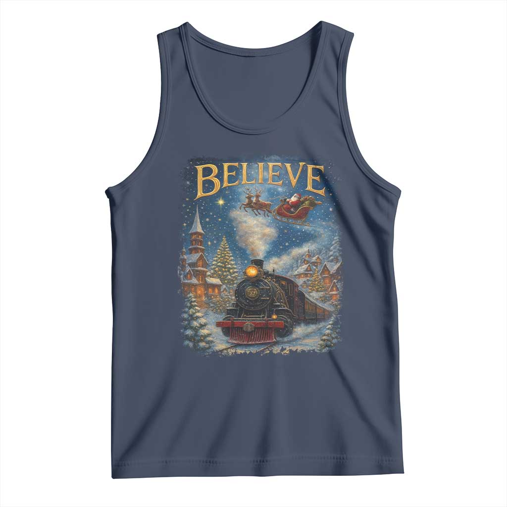Polar Express Tank Top Retro Vintage Christmas Believe - Wonder Print Shop