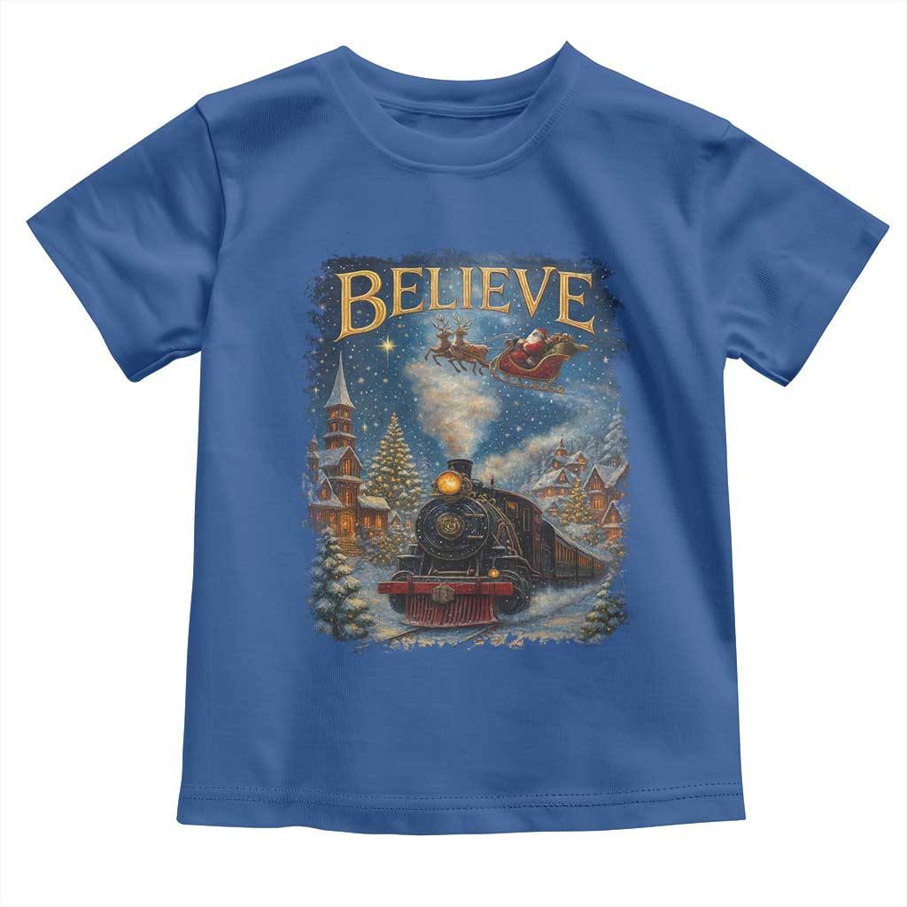 Polar Express Toddler T Shirt Retro Vintage Christmas Believe - Wonder Print Shop