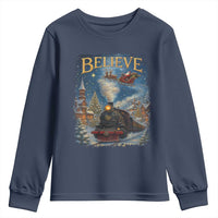Polar Express Youth Sweatshirt Retro Vintage Christmas Believe - Wonder Print Shop
