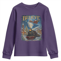Polar Express Youth Sweatshirt Retro Vintage Christmas Believe - Wonder Print Shop