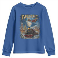 Polar Express Youth Sweatshirt Retro Vintage Christmas Believe - Wonder Print Shop