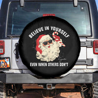 Vintage Christmas Santa Claus Face Spare Tire Cover Retro Believe In Yourself Funny Motivational - Wonder Print Shop