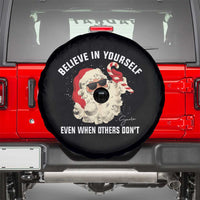 Vintage Christmas Santa Claus Face Spare Tire Cover Retro Believe In Yourself Funny Motivational - Wonder Print Shop