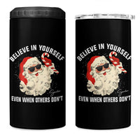 Vintage Christmas Santa Claus Face 4 in 1 Can Cooler Tumbler Retro Believe In Yourself Funny Motivational - Wonder Print Shop