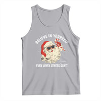 Vintage Christmas Santa Claus Face Tank Top Retro Believe In Yourself Funny Motivational - Wonder Print Shop