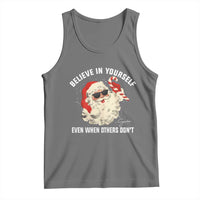 Vintage Christmas Santa Claus Face Tank Top Retro Believe In Yourself Funny Motivational - Wonder Print Shop