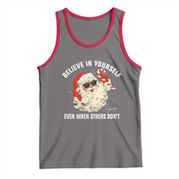 Vintage Christmas Santa Claus Face Tank Top Retro Believe In Yourself Funny Motivational - Wonder Print Shop